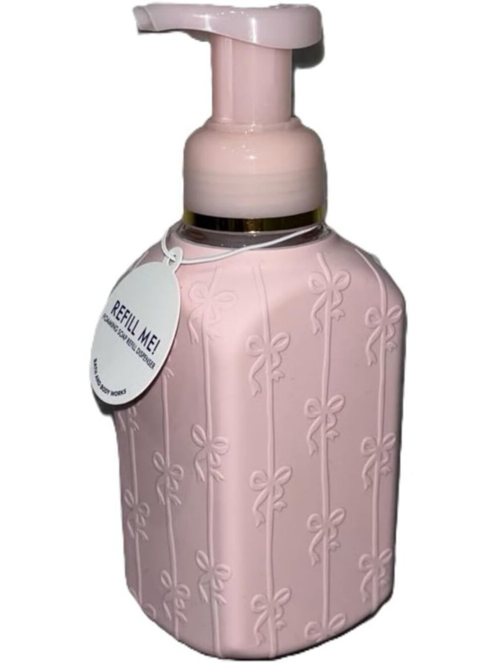 Pink Silicone Bows Foaming Hand Soap Dispenser - Gentle & Clean Bathroom Decor